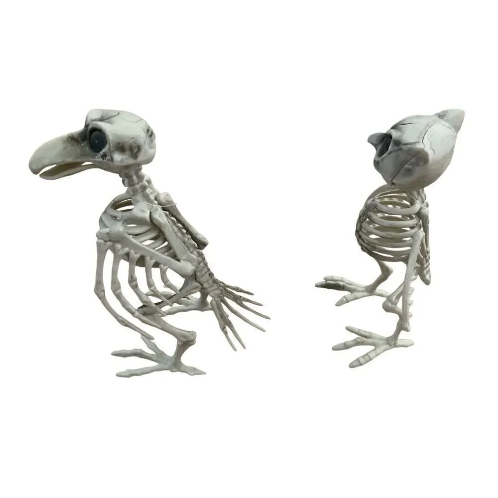 4 Pc Halloween Decorations Hanging Wall Signs Skeletons Spooky